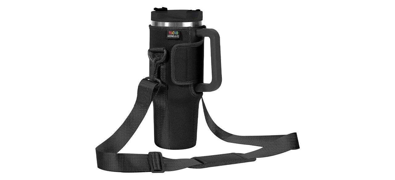 Black Nuovoware Water Bottle Carrier Bag Fits Stanley 40-Oz Tumbler With Handle