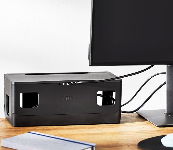 black foldable cable organizer box