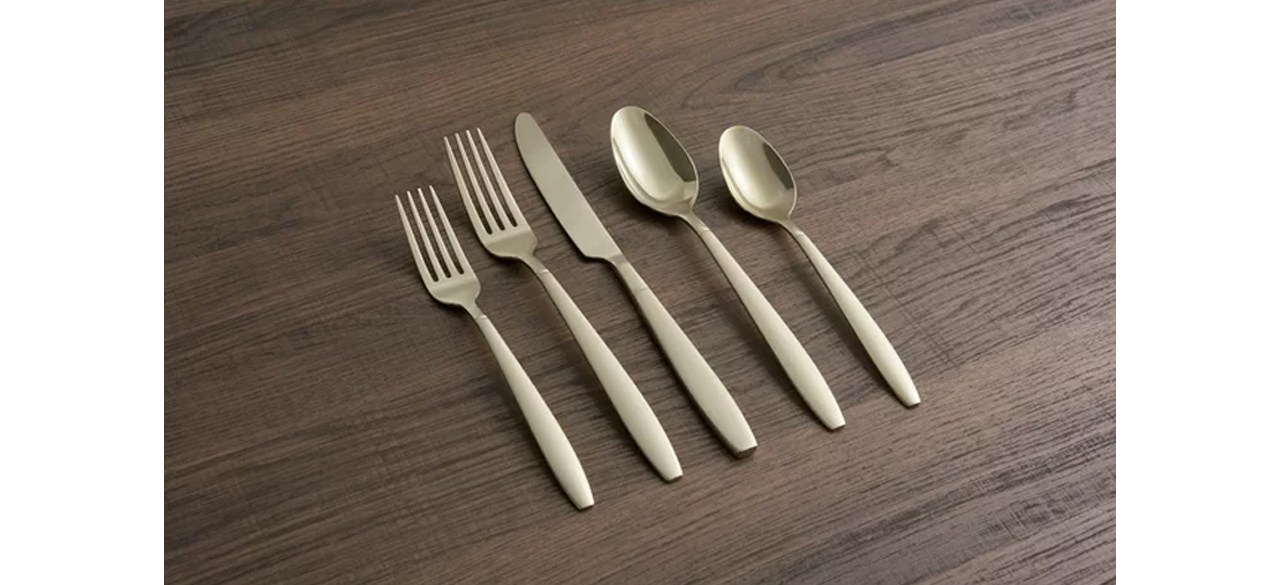 Graze by Cambridge Mathison Champagne Sand & Mirror Flatware Set