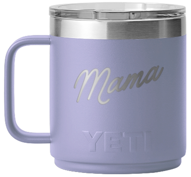 light purple insulated mug