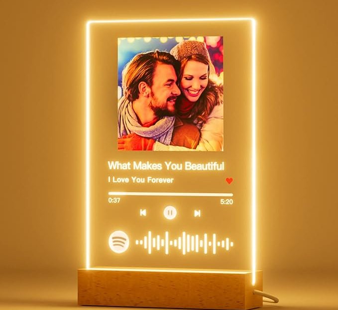 light up plaque with photo and song