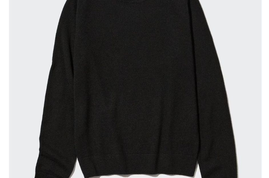 black cashmere sweater uniqlo
