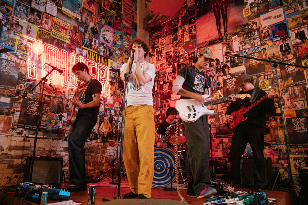 Quarters of Change perform at Tower Records’ Tower Labs space in Brooklyn on May 18.