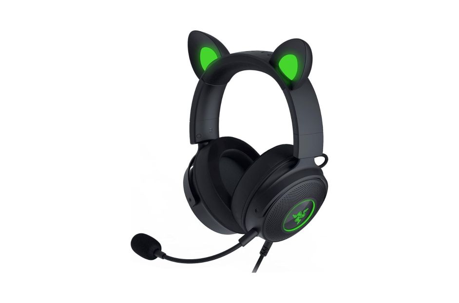Razer Kraken Kitty V2 Pro Wired RGB Headset: Interchangeable Ears (Kitty, Bear, Bunny)