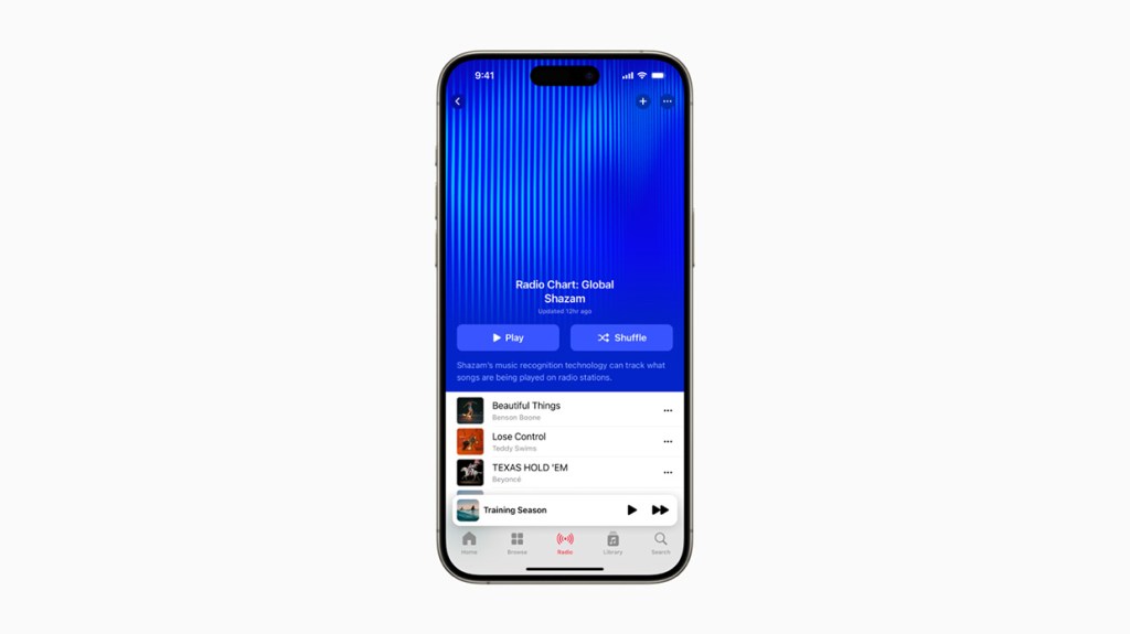 Apple Music, Shazam