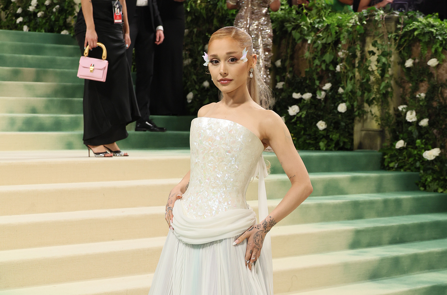Ariana Grande attends The 2024 Met Gala Celebrating "Sleeping Beauties: Reawakening Fashion" at The Metropolitan Museum of Art on May 06, 2024 in New York City.