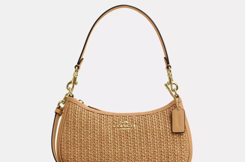 woven teri shoulder coach bag