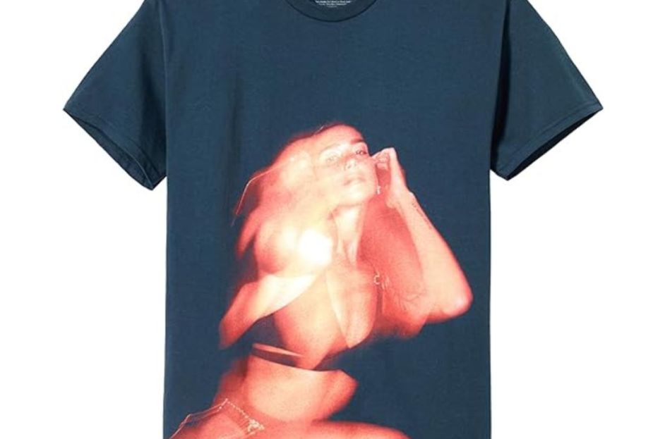 navy blue dua lipa t-shirt