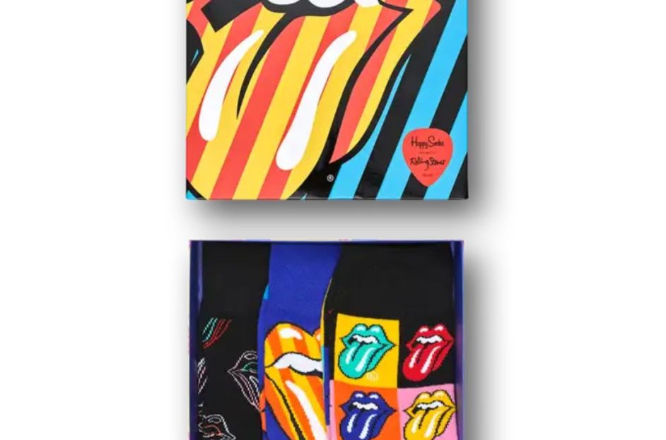 three pack gift set of rolling stones socks