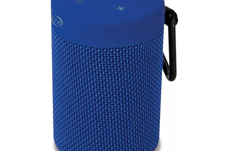 blue portable speaker