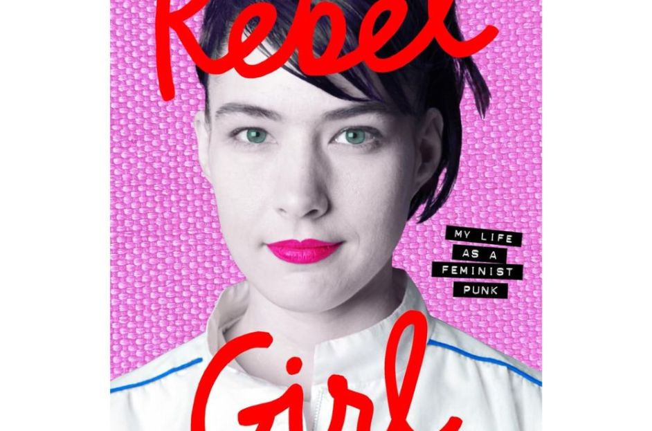 book cover with Kathleen Hanna on cover