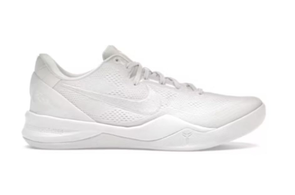 white nike kobe halo sneaker
