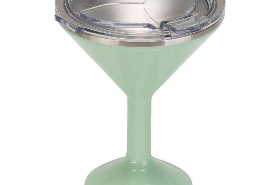 light green martini insulated tumbler cup
