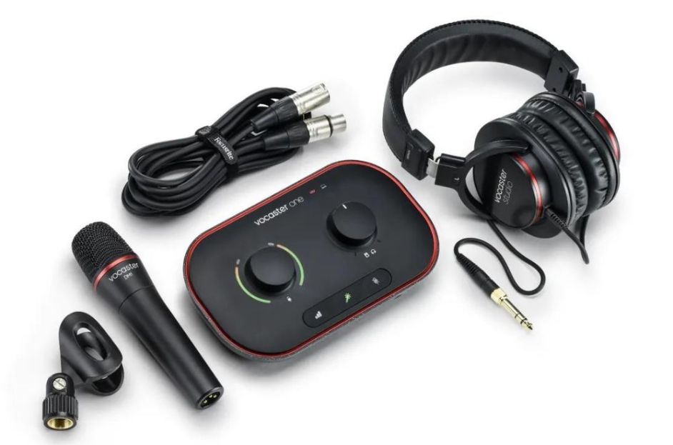 black recording equipment