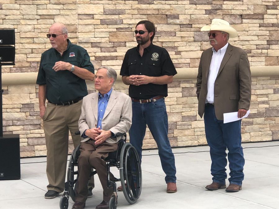 Gov. Greg Abbott attends the ribbon cutting ceremony for a new Buc-ee's travel center in Luling, Texas, on June 10, 2024. (KXAN Photo/Ed Zavala)