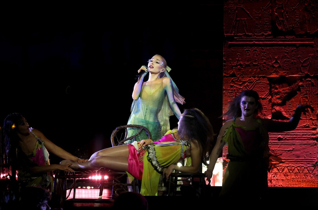 Ariana Grande performs onstage during The 2024 Met Gala Celebrating