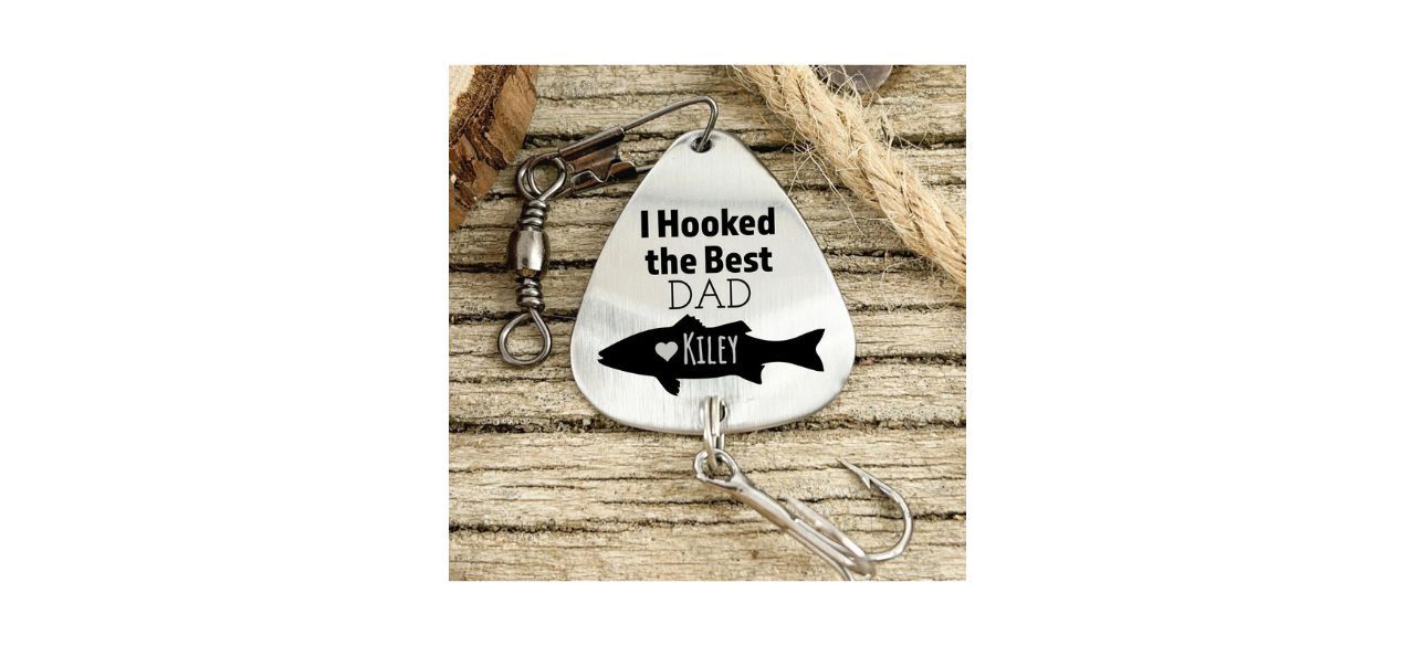 BelovedBySMDesigns Personalized Dad Fishing Lure