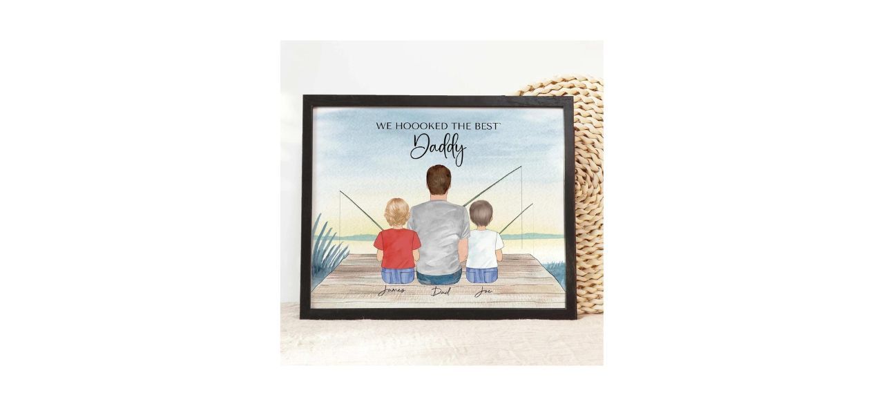 LovekokiGifts Personalized Fishing Portrait
