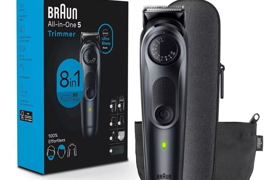 black braun trimmer with travel case