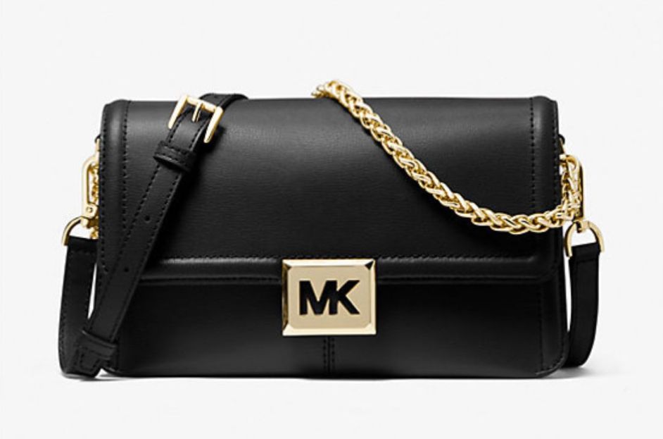 black michael kors medium satchel shoulder purse