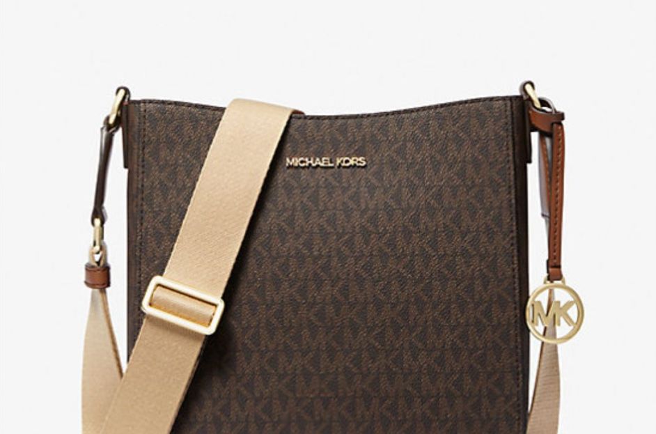 brown michael kors messenger bag
