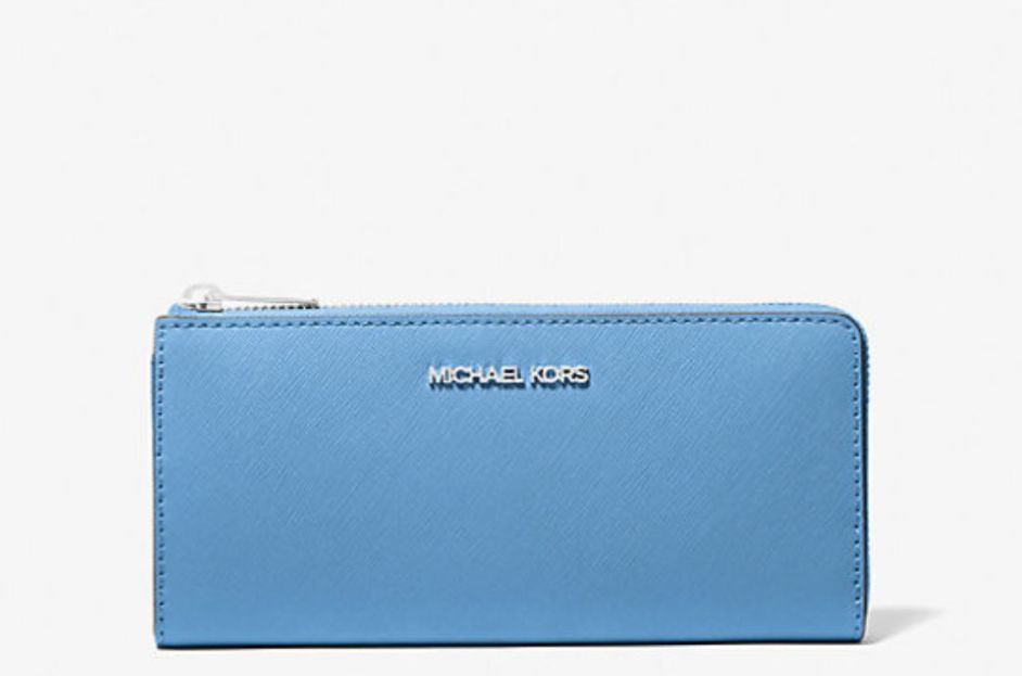 blue michael kors wallet 