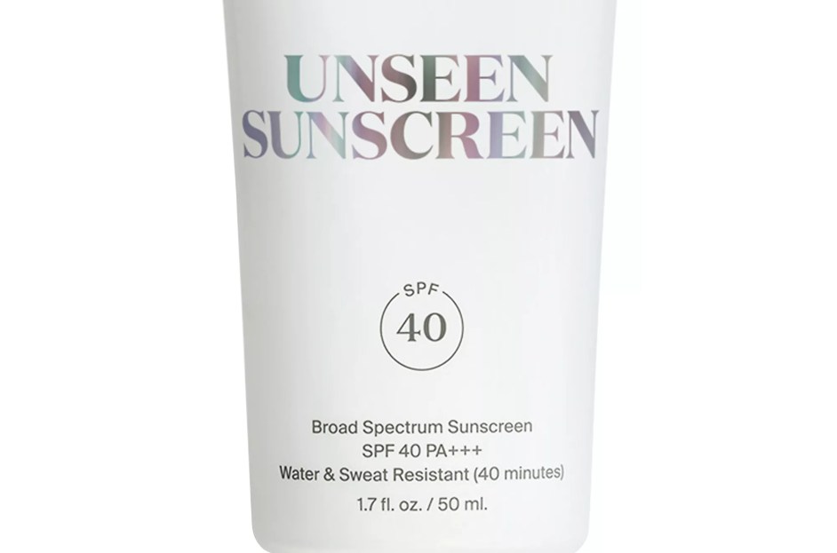 bottle of supergoop unseen sunscreen