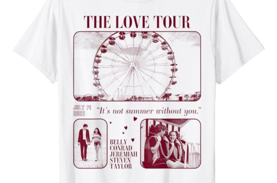 red and white the summer i turned pretty t-shirt