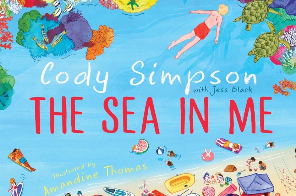 illustrated book cover of the sea in me