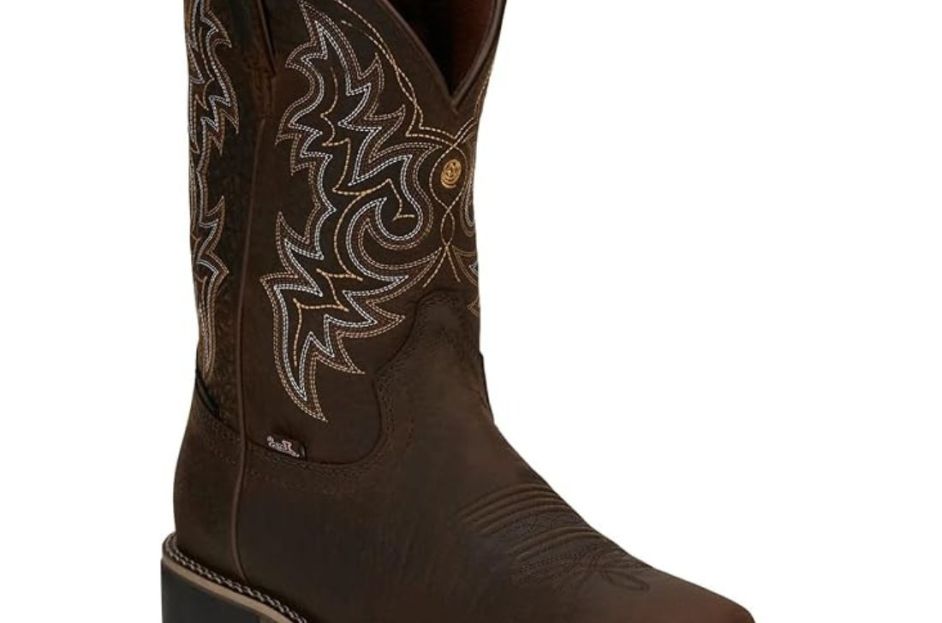 brown and black justin george strait cowboy boots