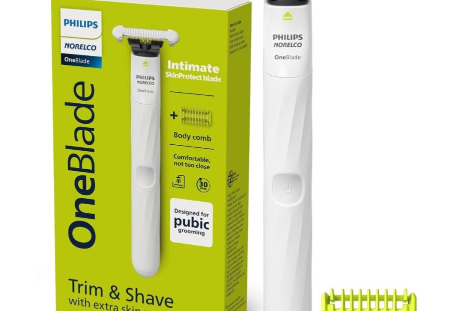 white intimate philips shaver