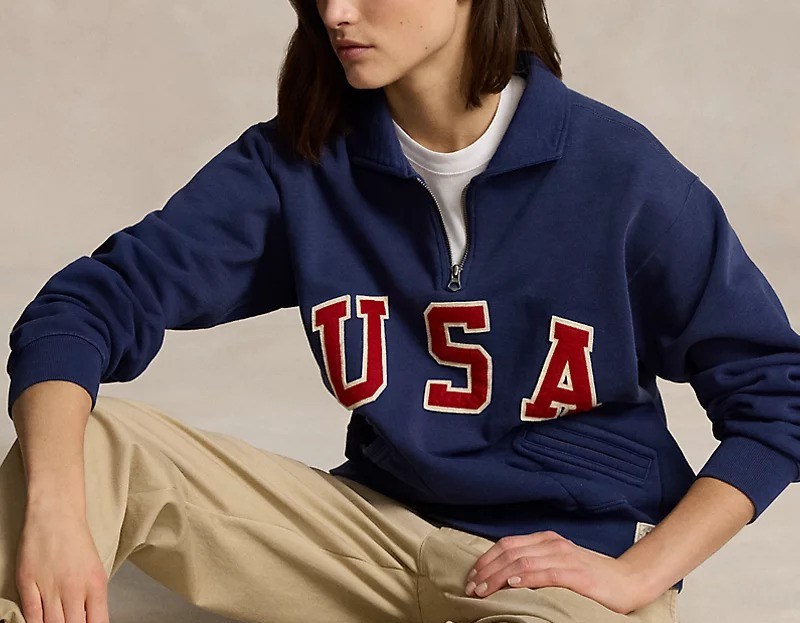 Lady Gaga Rocks Team USA Fleece Sweatshirt at the Paris Olympics