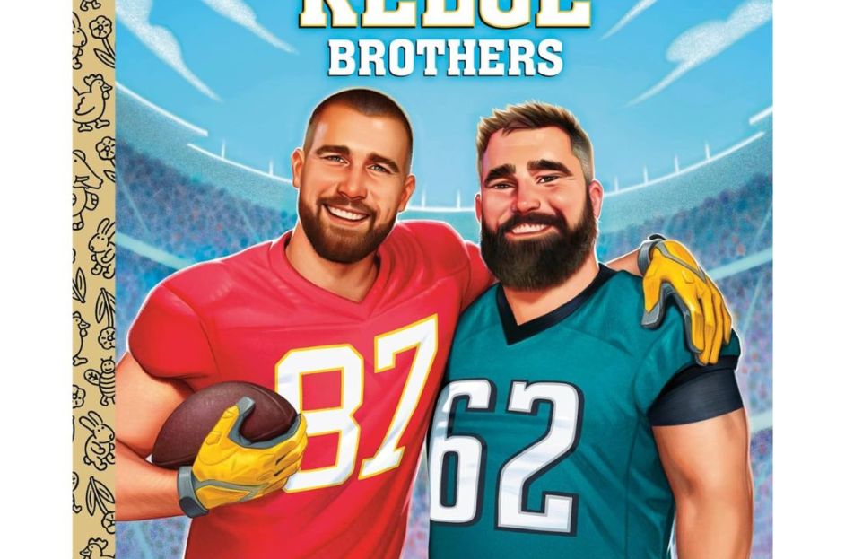 book cover with Travis and Jason Kelce