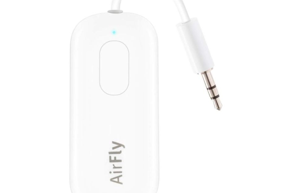white audio transmitter