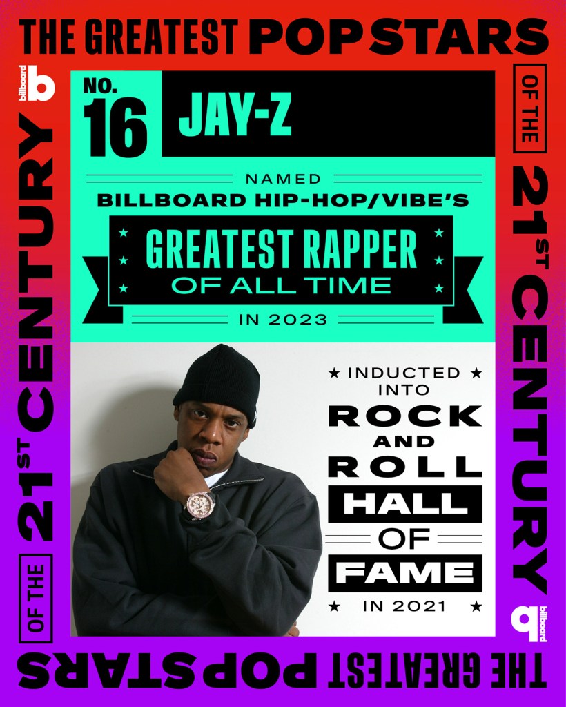 Jay-Z, Greatest Pop Stars of the 21st Century