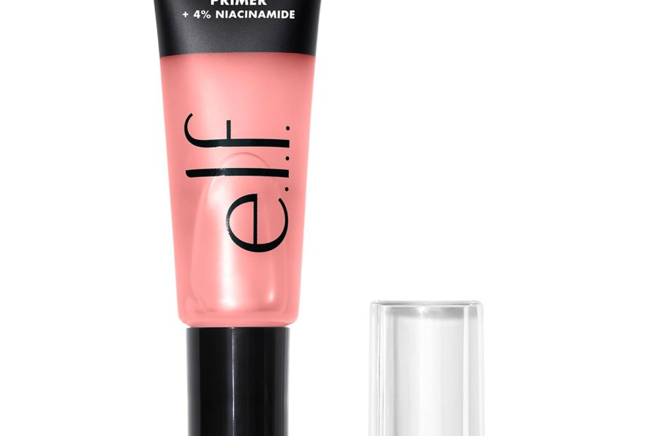 pink bottle of elf primer