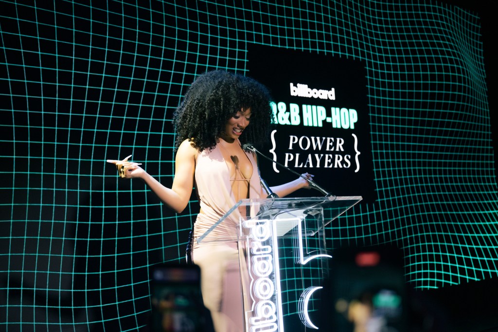 Megan Thee Stallion at Billboard's R&B Hip-Hop Power Players at The Times Square EDITION on September 05, 2024 in New York, New York.