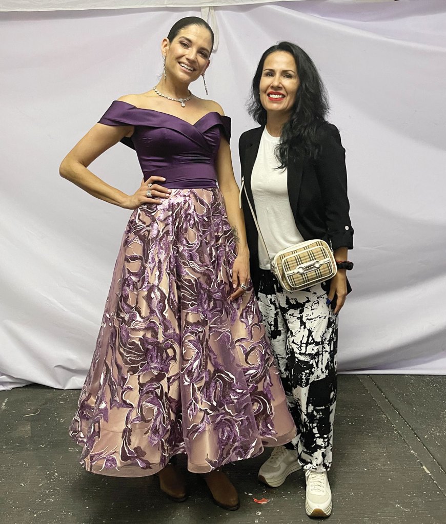 Spanish singer-songwriter Natalia Jimenez (left) and Gómez