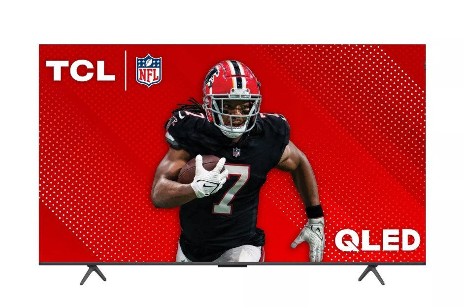 tcl tv with red nfl display