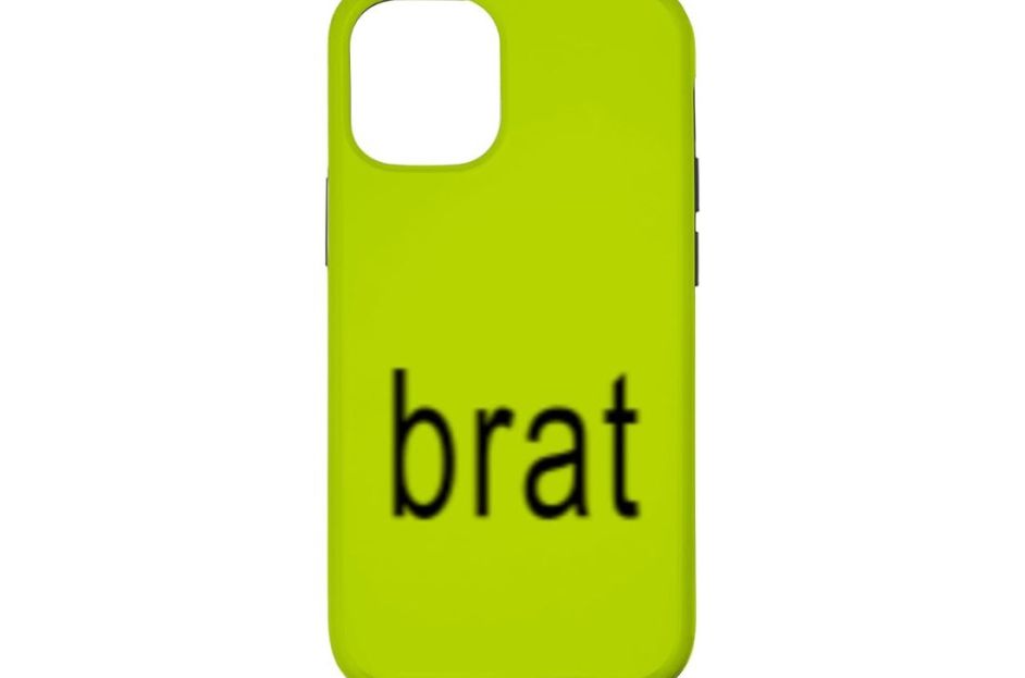 green and black brat phone case