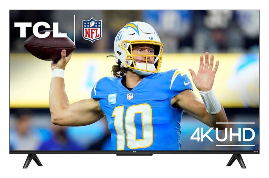 43-inch TCL tv with nfl display