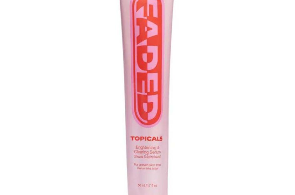 pink tube of faded brightening serum