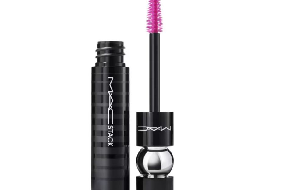 black tube of mascara with pink wand