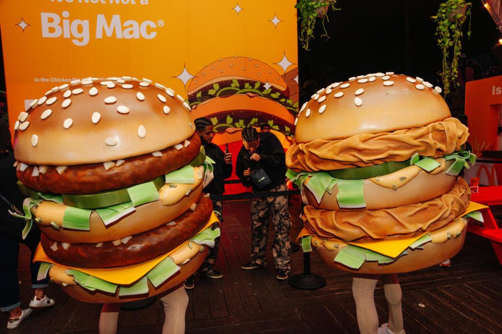 Fans took photos with the OG Big Mac and the new Chicken Big Mac at the Big Mac Bash