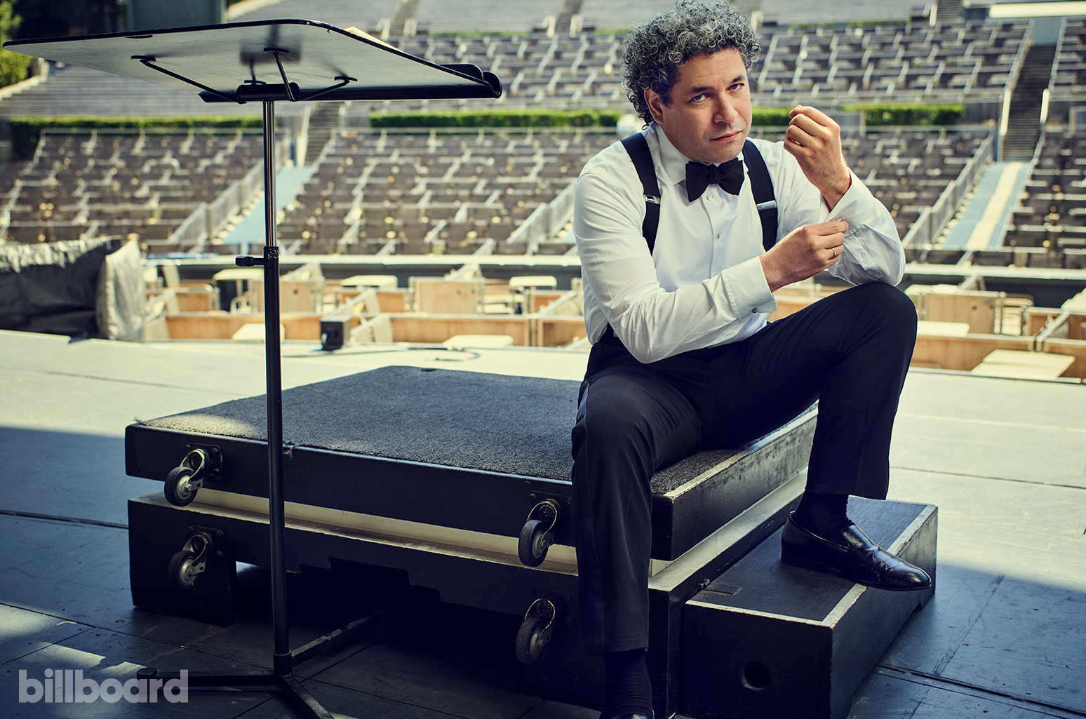 Gustavo Dudamel photographed September 3, 2024 at the Hollywood Bowl in Los Angeles.