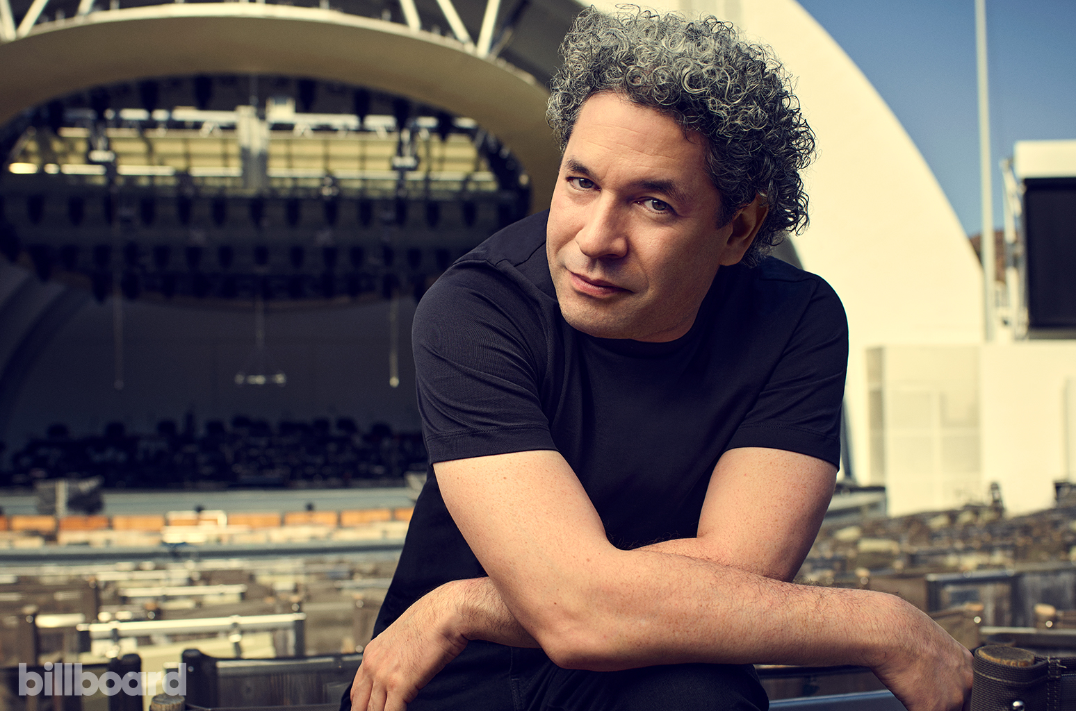 Gustavo Dudamel photographed September 3, 2024 at the Hollywood Bowl in Los Angeles.