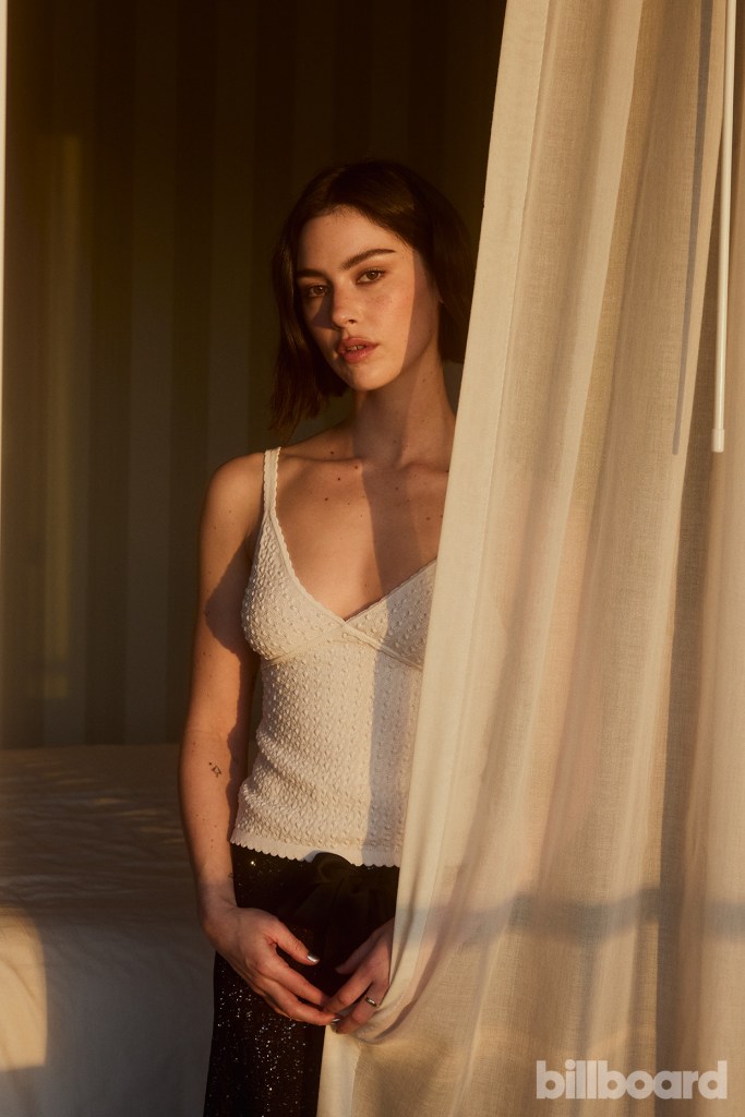 Gracie Abrams photographed February 1, 2025 at The Beverly Hilton in Los Angeles.