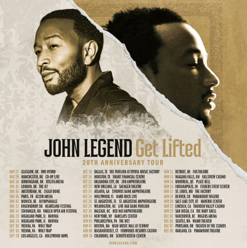 John Legend, Get Lifted 20th Anniversary Tour