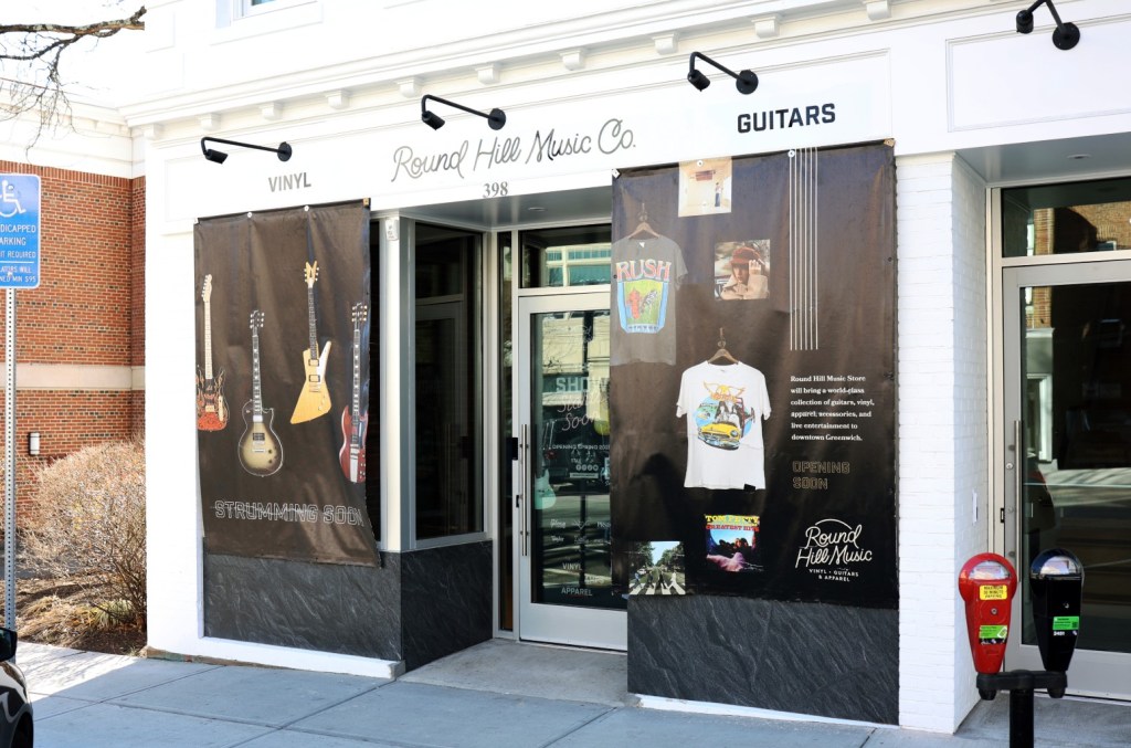 Round Hill Music Co. store front in Greenwich, Connecticut