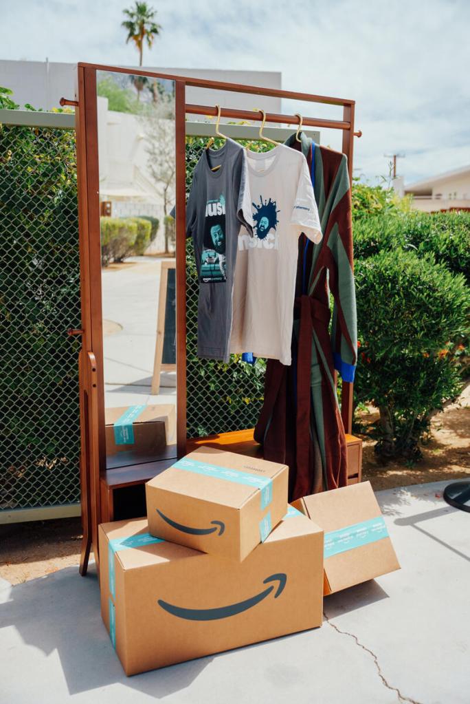 Amazon decor at the Billboard and Amazon Health’s Pop-up Party held at Ace Hotel & Swim Club Palm Springs on April 12, 2025 in Palm Springs, California.